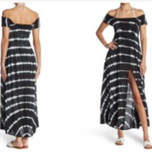 BOHO ME Off-the-Shoulder Tie-Dye Maxi Cover-Up Dress